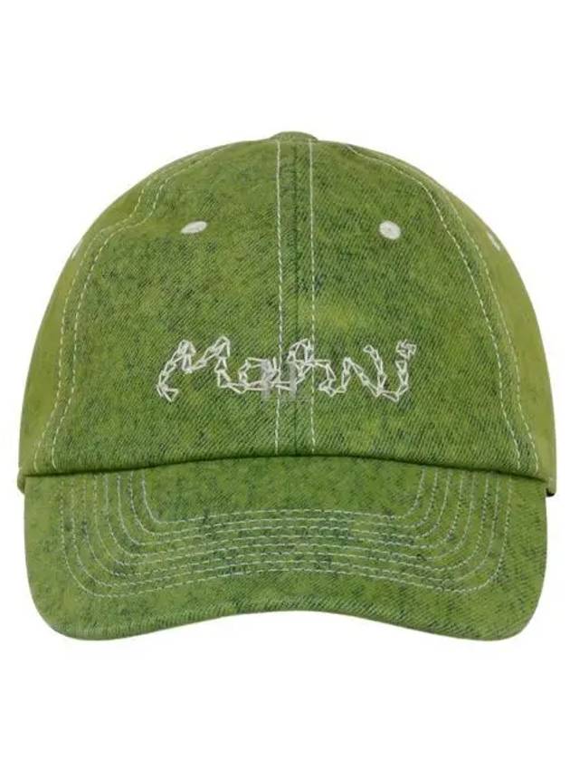 Embroidered Logo Denim Ball Cap Green - MARNI - BALAAN 2