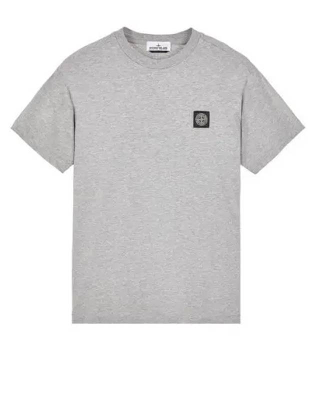 Logo Patch Short Sleeves T-Shirt  Dust Melange - STONE ISLAND - BALAAN 2