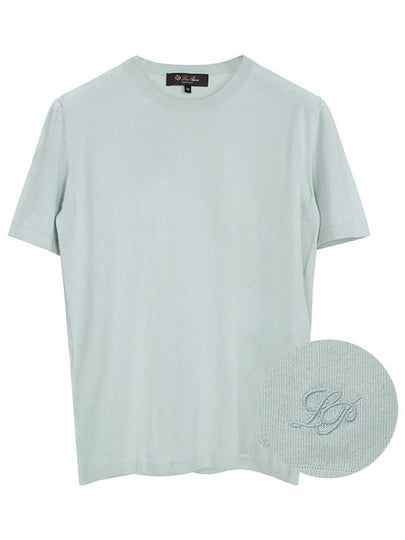 Angera Crewneck Cotton Short Sleeve T-Shirt Mint - LORO PIANA - BALAAN 2