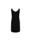 Triangle Logo Sleeveless Short Dress Black - PRADA - BALAAN 9