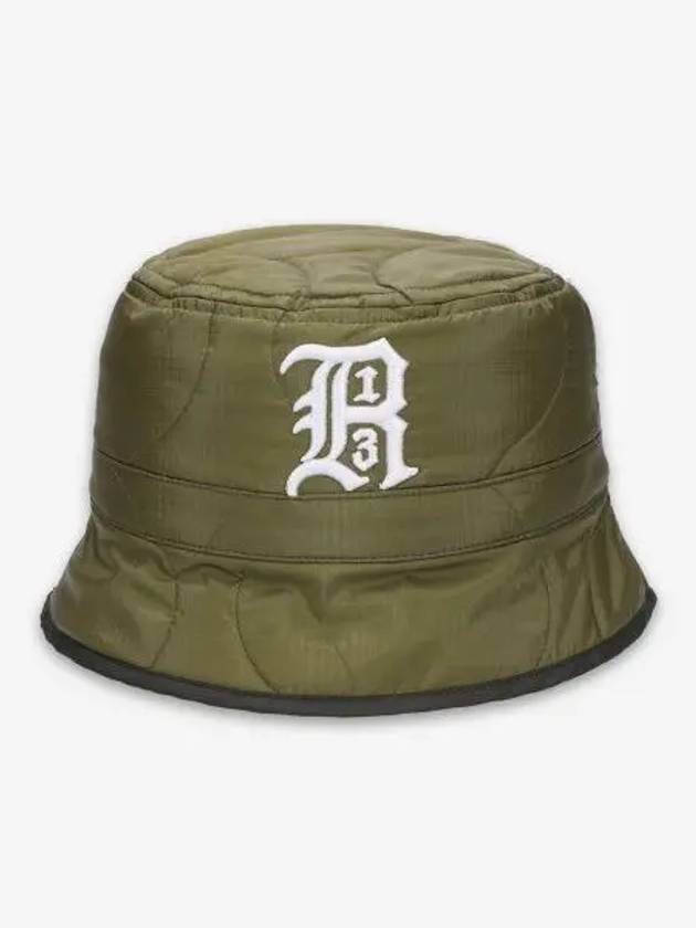 Logo embroidered padded bucket hat olive WA043A045 - R13 - BALAAN 1