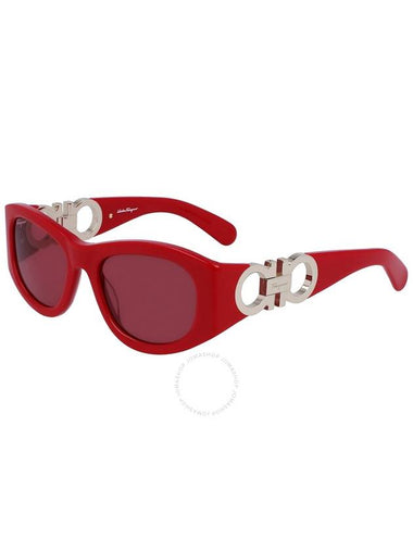 Salvatore Ferragamo Red Oval Ladies Sunglasses SF1082S 600 53 - SALVATORE FERRAGAMO - BALAAN 1