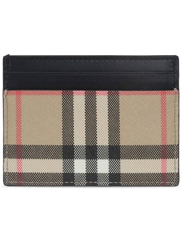 Vintage Check Leather Card Wallet Beige - BURBERRY - BALAAN 2