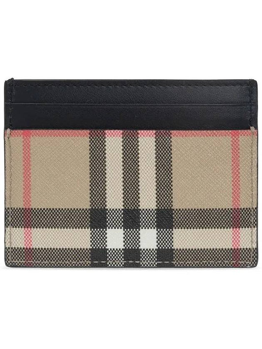 Vintage Check Leather Card Wallet Beige - BURBERRY - BALAAN 2