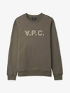 Men's VPC Color Logo Crew Neck Sweatshirt Khaki - A.P.C. - BALAAN 2