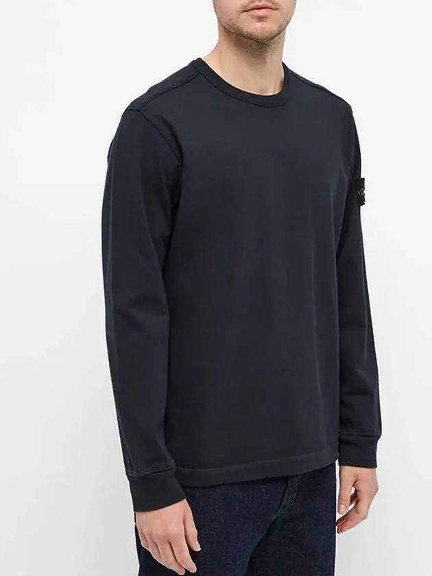 Wappen Patch Crew Neck Sweatshirt Navy - STONE ISLAND - BALAAN 3