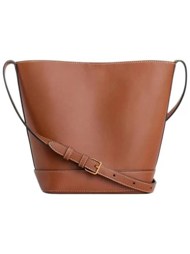 Cuir Triomphe Calfskin Small Bucket Bag Tan - CELINE - BALAAN 4