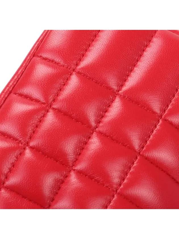 Lola Monogram Quilted Leather Mini Shoulder Bag Red - BURBERRY - BALAAN 9