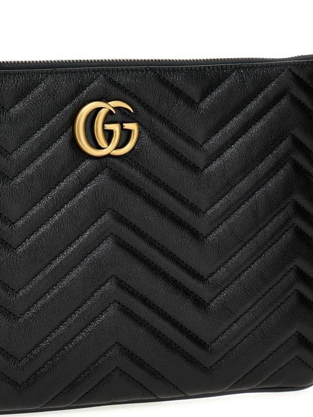 GG Marmont Leather Pouch Bag Black - GUCCI - BALAAN 4