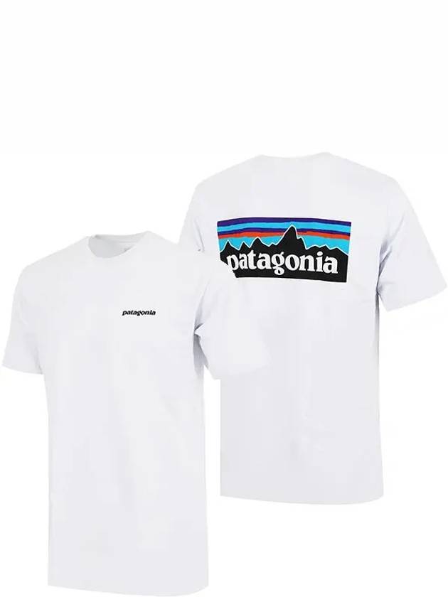 P 6 Logo Responsibili Short Sleeve T-Shirt White - PATAGONIA - BALAAN 3