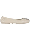 Minnie Leather Flat Beige - TORY BURCH - BALAAN 1