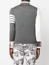 Men's Sustainable Classic Diagonal Wool Cardigan Tonal Grey - THOM BROWNE - BALAAN 6