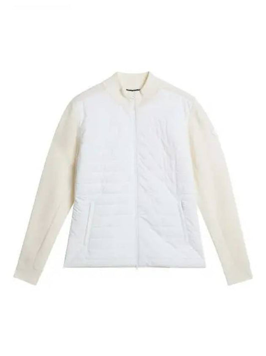 Wren Knit Hybrid Zip-Up Jacket White - J.LINDEBERG - BALAAN 2