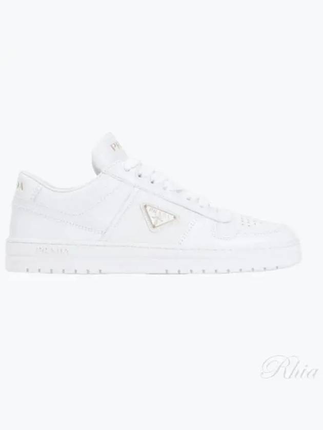 Downtown Leather Low Top Sneakers White - PRADA - BALAAN 2