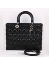 Christian Cannage Black Large Lady Bag - DIOR - BALAAN 10