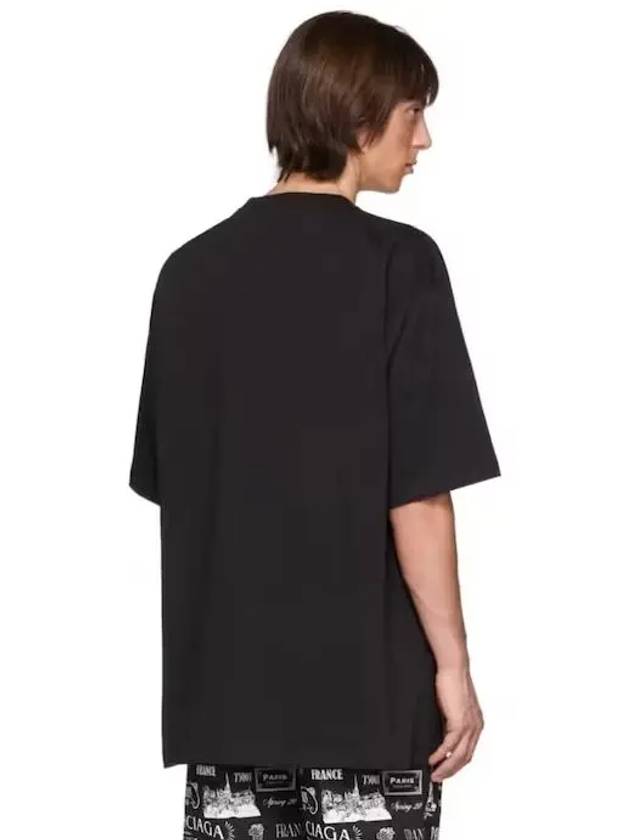 Uniform Logo Short Sleeve T-Shirt Black - BALENCIAGA - BALAAN 4