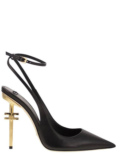 Nappa leather slingback with strap - ELISABETTA FRANCHI - BALAAN 1