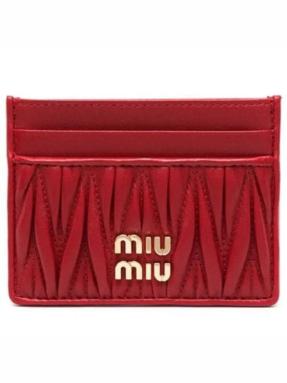 Materasse Nappa Leather Card Wallet Red - MIU MIU - BALAAN 2