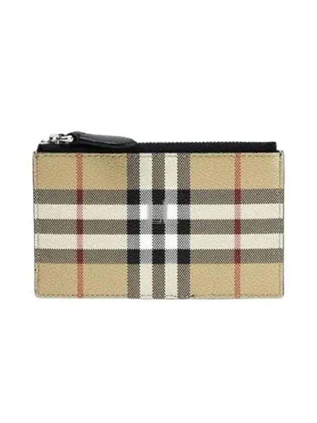 Check Zipper Card Wallet Beige - BURBERRY - BALAAN 2