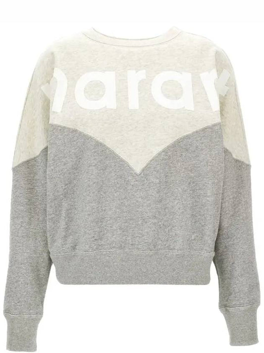 Houston Two-Tone Logo Cotton Sweatshirt Ecru Grey - ISABEL MARANT - BALAAN 2