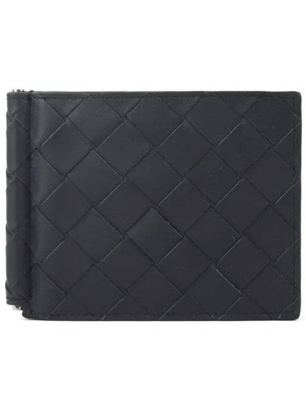 Intrecciato Bill Clip Card Wallet Black - BOTTEGA VENETA - BALAAN 1