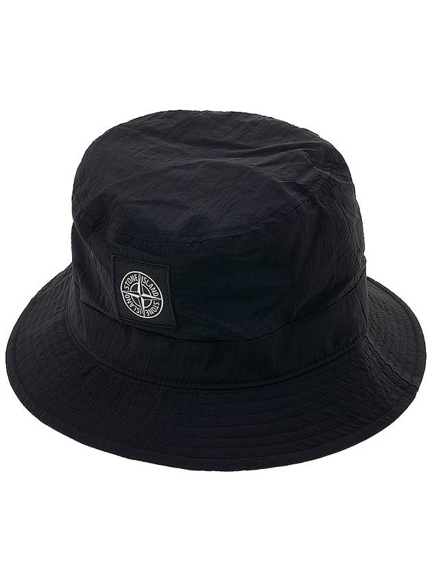 Logo Nylon Bucket Hat Black - STONE ISLAND - BALAAN 2