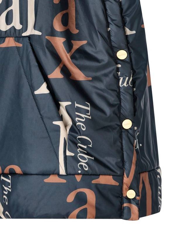 The Cube Logo Printed Reversible Padding Navy - MAX MARA - BALAAN 4