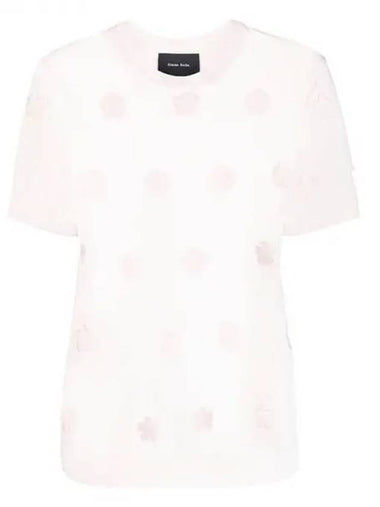 Simone Rocha Floral Cut Out Cotton T Shirt 271885 - SIMONE ROCHA - BALAAN 1