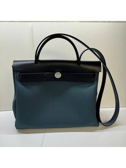 Herbag Zip 31 Verso Tote Bag Blue Indigo - HERMES - BALAAN 2