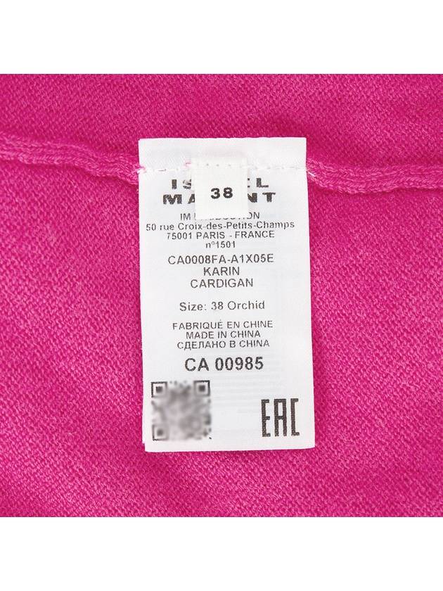 Karin Cotton Cardigan Pink - ISABEL MARANT ETOILE - BALAAN 10