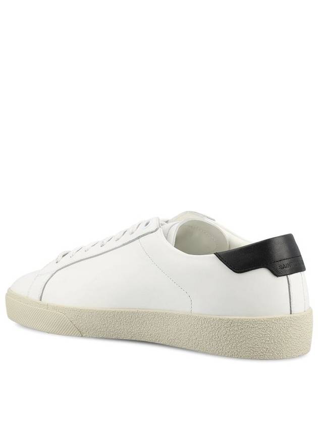 Court Classic SL 06 Leather Low Top Sneakers White - SAINT LAURENT - BALAAN 4