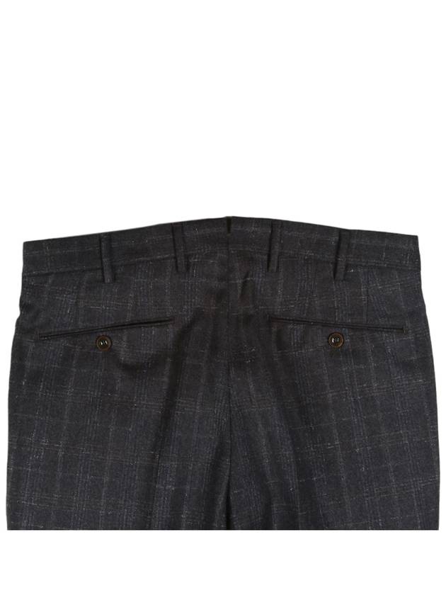 Virgin wool check pleats gray - PT TORINO - BALAAN 4