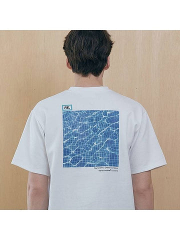 RE square campaign half tee blue tile - REPLAYCONTAINER - BALAAN 1