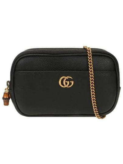 Bamboo Double G Super Mini Bag Black - GUCCI - BALAAN 2