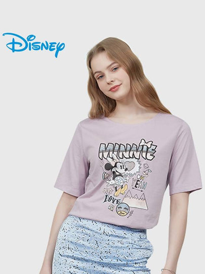 Graphic Printing Boat Neck Cotton Short Sleeve Round T-Shirt HL2LTS095 - DISNEY GOLF - BALAAN 2