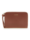 Around Zipper Leather Half Wallet Brown - JIL SANDER - BALAAN 2