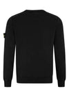 Wappen Patch Garment Dyed Sweatshirt Black - STONE ISLAND - BALAAN 3