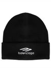 Sports Icon Knit Beanie Black - BALENCIAGA - BALAAN 2