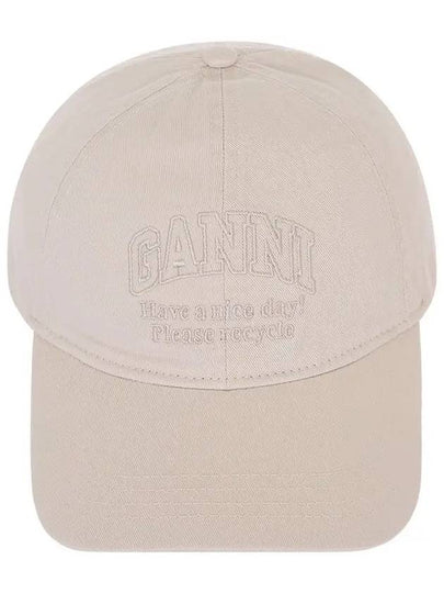 Embroidered Logo Ball Cap Ivory - GANNI - BALAAN 2