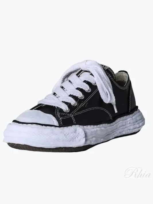 23 OG Sole Leather Low Top Sneakers Black - MAISON MIHARA YASUHIRO - BALAAN 2