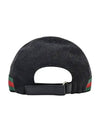 Original GG Web Supreme Canvas Baseball Ball Cap Black - GUCCI - BALAAN 6