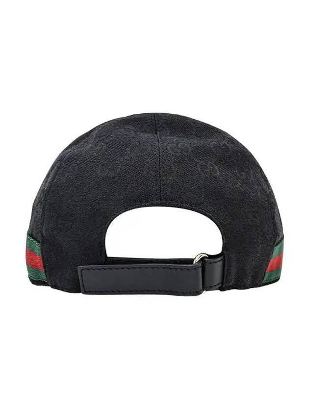 Original GG Web Supreme Canvas Baseball Ball Cap Black - GUCCI - BALAAN 6