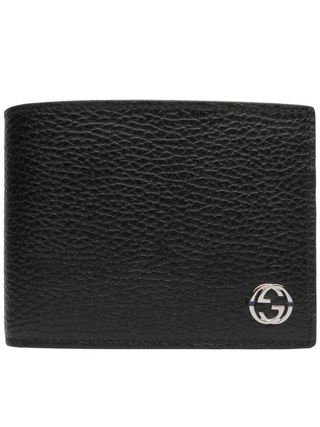 GG Interlocking Logo Two-Tone Half Wallet Black Blue - GUCCI - BALAAN 2