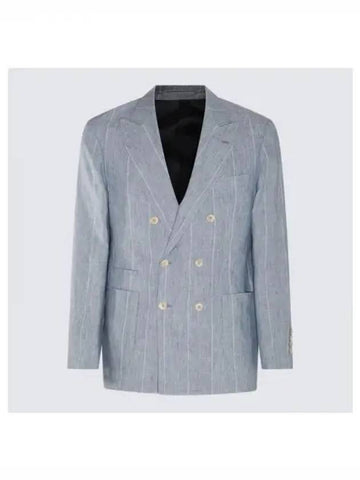 Striped linen double set up suit 271438 - BRUNELLO CUCINELLI - BALAAN 1