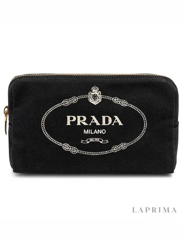 Canapa Logo Multi Pouch Black - PRADA - BALAAN.