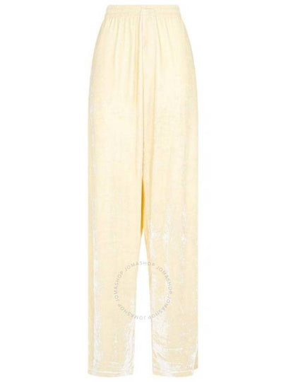 Velvet Effect Straight Pants Yellow - BALENCIAGA - BALAAN 2