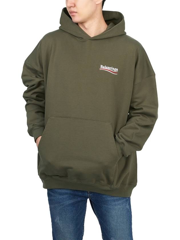 Political Campaign Large Fit Hoodie Green - BALENCIAGA - BALAAN 6