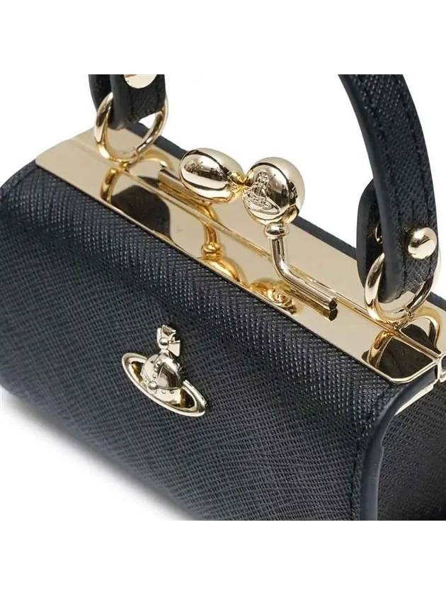 ORB Charm Leather Shoulder Bag Black - VIVIENNE WESTWOOD - BALAAN 4