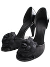 Black camellia open toe shoes 35 and a half - CHANEL - BALAAN 1