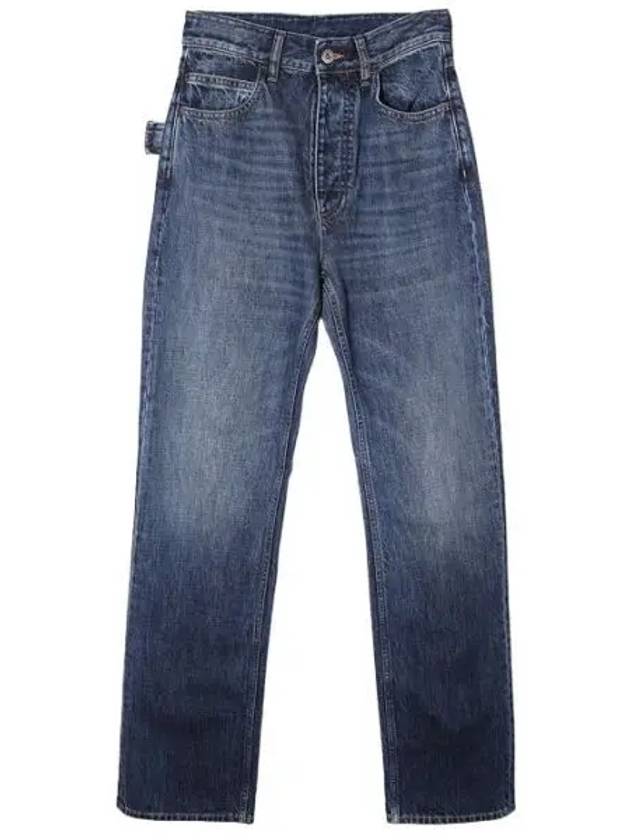 Original medium washed denim straight jeans - BOTTEGA VENETA - BALAAN 1